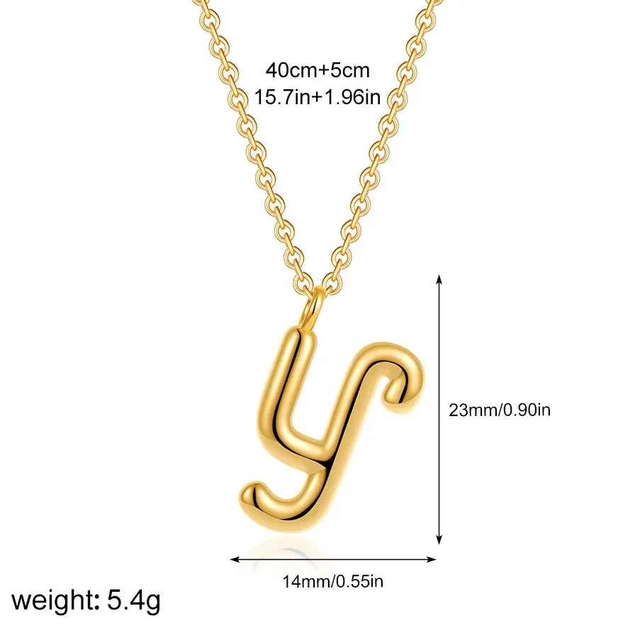 18K Gold Plated A-Z Initial Necklace Waterproof Alphabet Choker Jewelry Gift Women
