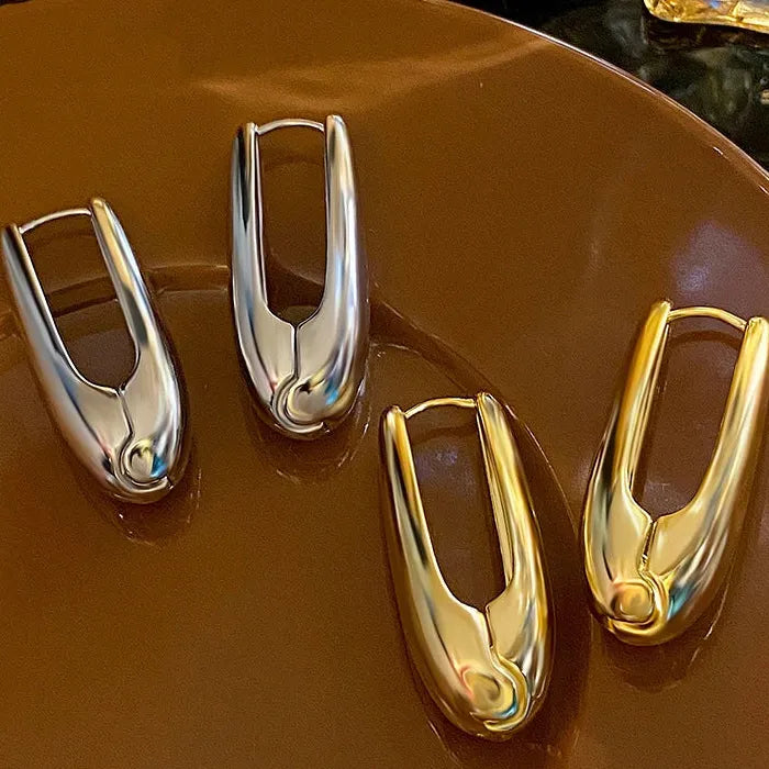Women's Stainless Steel Geometric Drop Earrings Korean Y2K Luxury Jewelry