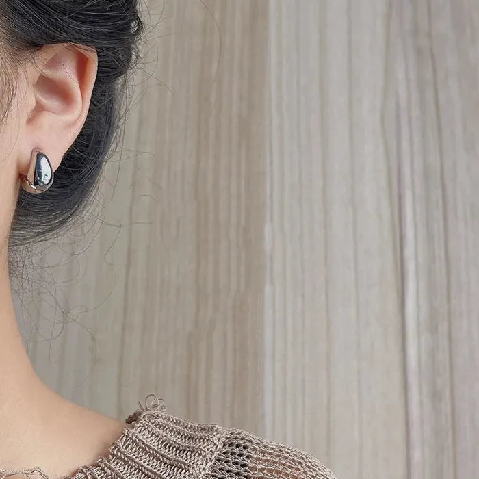 Geometric Zinc Alloy Hoop Earrings Round Circle Punk Jewelry for Women