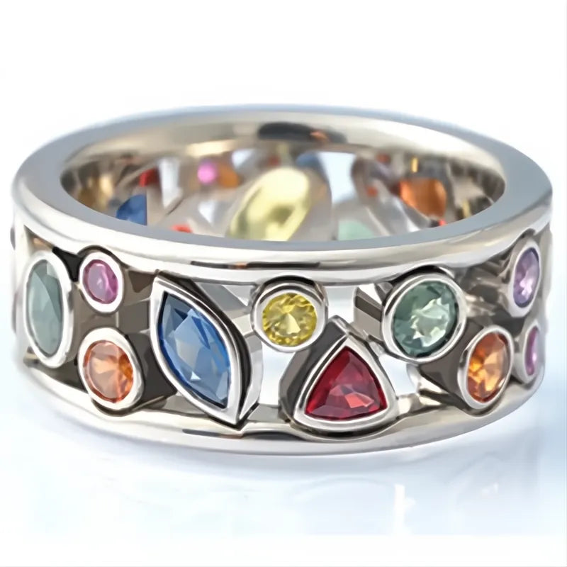 Fashion Cross Female Finger Ring Cubic Zirconia Brass Jewelry Party Gift Stylish Accessory