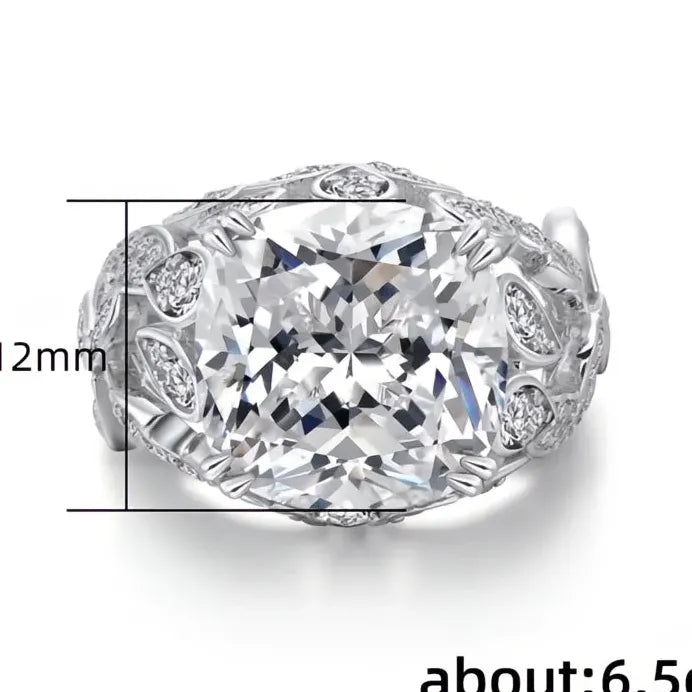 Geometric Hollow Out Women’s Ring Inlaid Shining CZ Wedding Party Jewelry