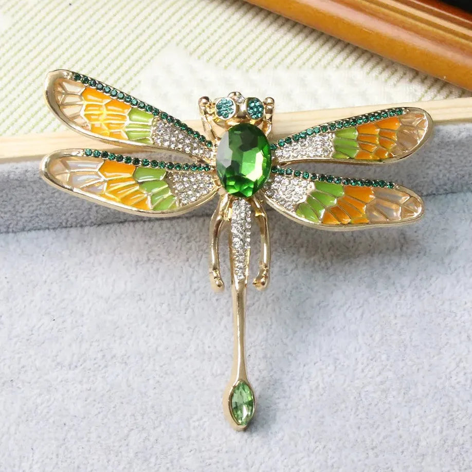 Vintage Dragonfly Brooch Elegant Jewelry Gift for Men and Women