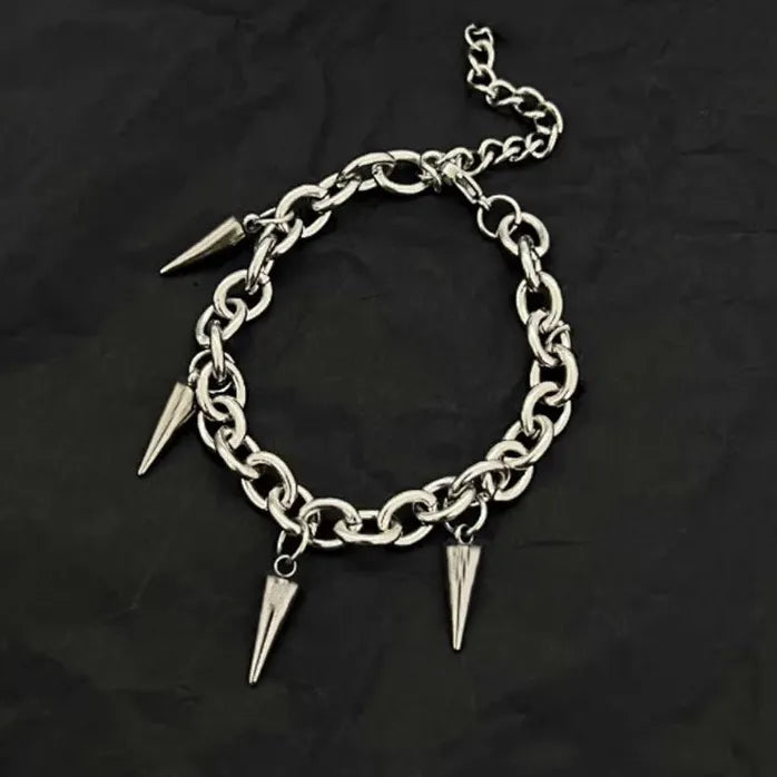 Hiphop Punk Geometric Rivet Bracelet for Men Women Metal Jewelry Accessory