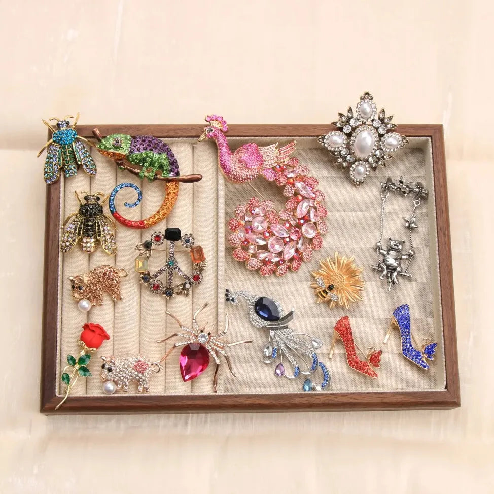 Classic Animal Brooch Pins Cat Lizard Flower Spider Insect Jewelry