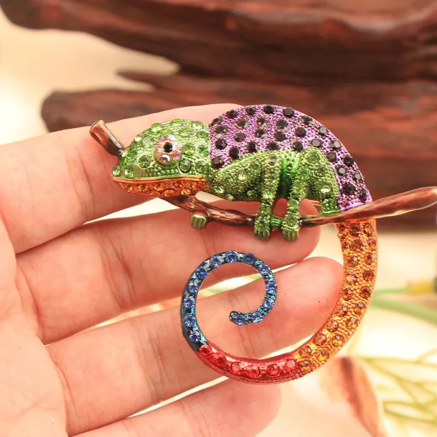 Classic Luxury Chameleon Brooch Gift for Men and Women