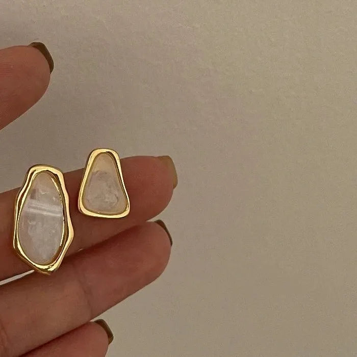 Asymmetric Water Drop Zinc Alloy Geometric Stud Earrings for Women Gift