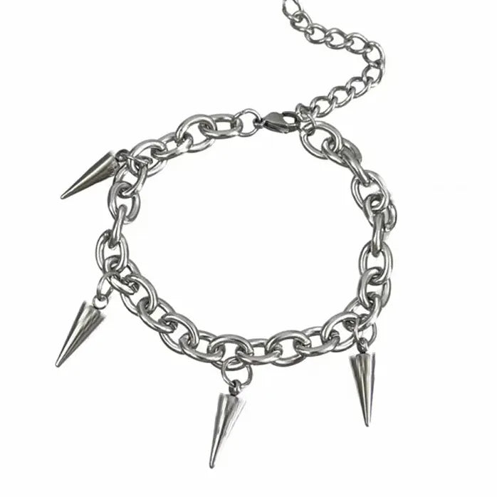 Hiphop Punk Geometric Rivet Bracelet for Men Women Metal Jewelry Accessory