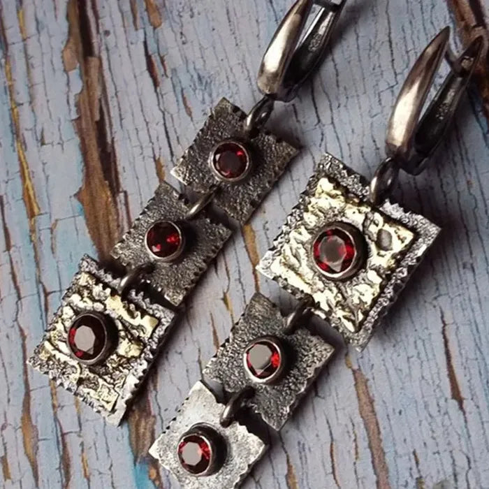 Vintage Bohemian Zinc Alloy Drop Earrings Personalized Metal Pendants Jewelry Gifts
