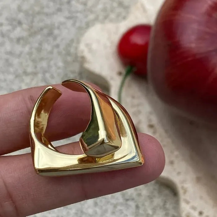 Silver Geometric Adjustable Rings for Women Men Punk Couple Jewelry Gift 2025