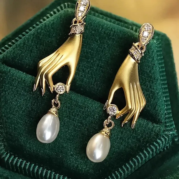 Trendy Unique Hand-Designed Imitation Pearl Drop Earrings for Women Gift