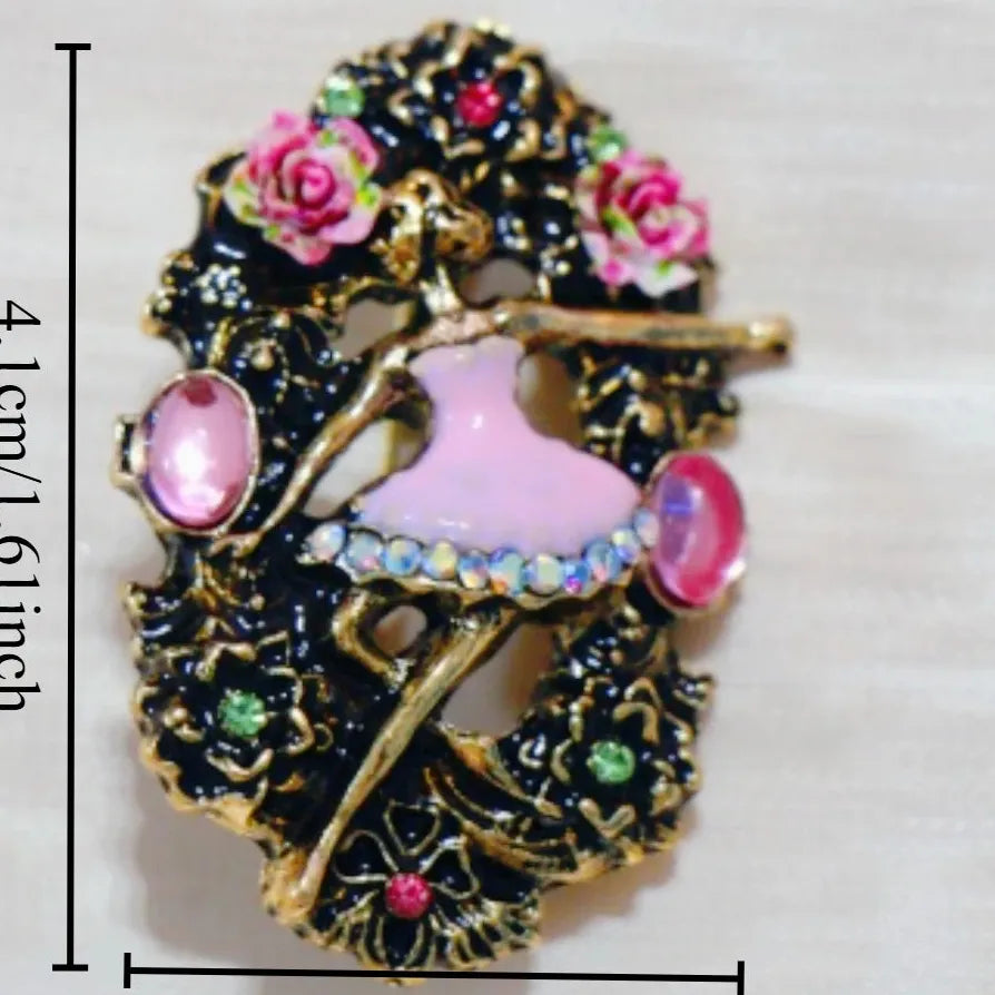 Luxury Openwork Dancer Brooch Classic Elegant Gift for Men Women