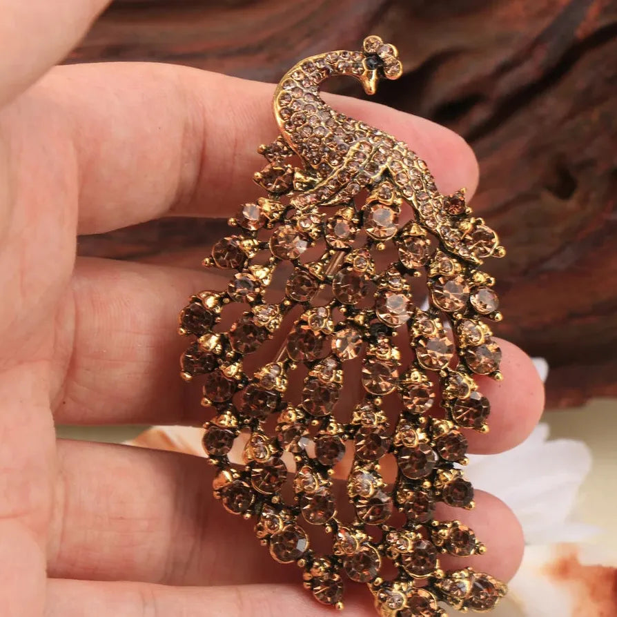 Classic Peacock Phoenix Brooch Wedding Gift for Men and Women