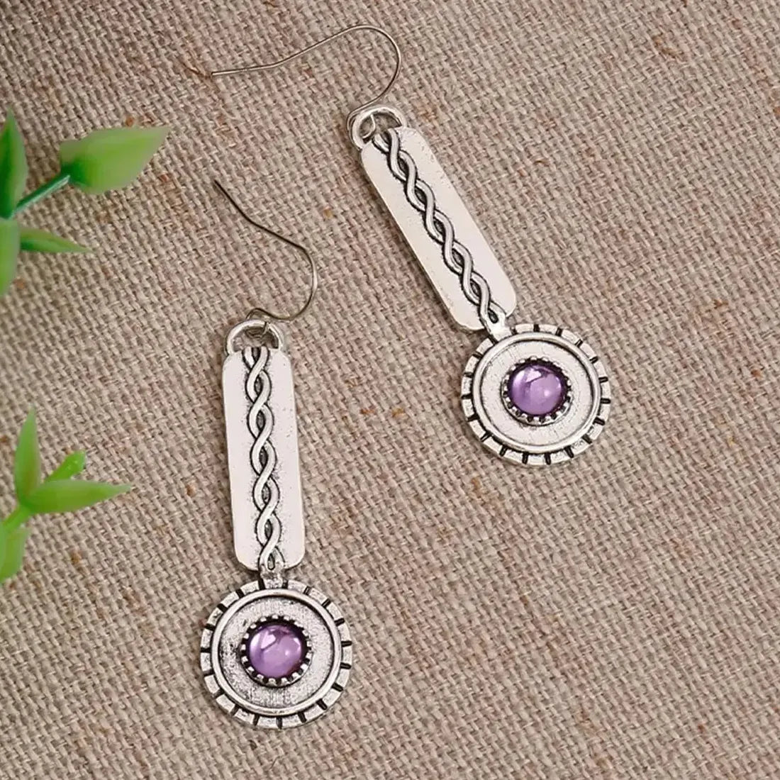 Handmade Punk Pendant Earrings for Women Zinc Alloy Simple Cool Jewelry