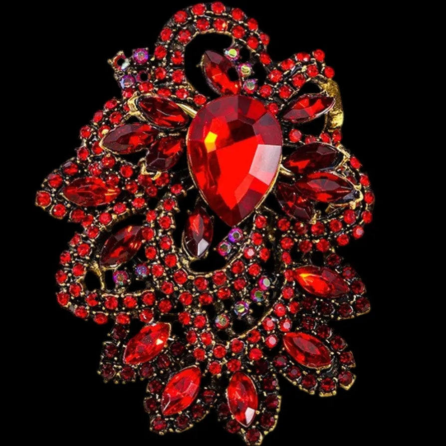 Floral Openwork Classic Brooch Wedding Gift for Women and Men