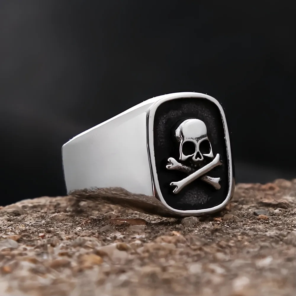 316L Stainless Steel Skull Ring Unisex Biker Punk High Polish Jewelry Gift