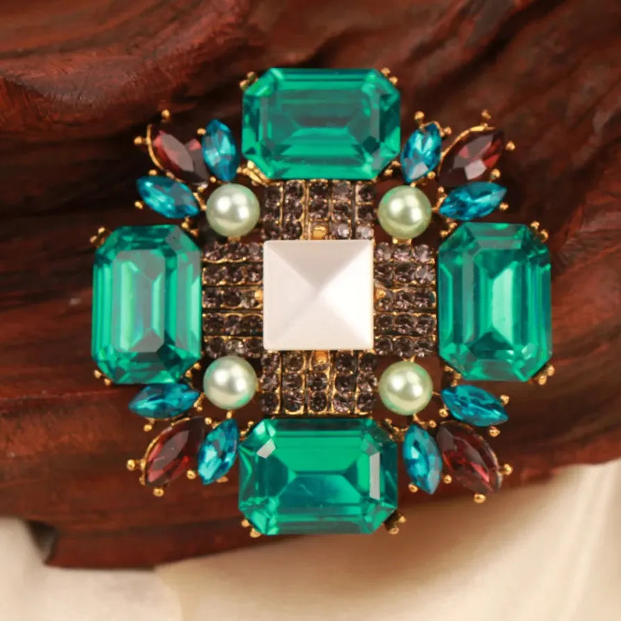 Luxury Cross Flower Brooch Pins for Men and Women Wedding Favors