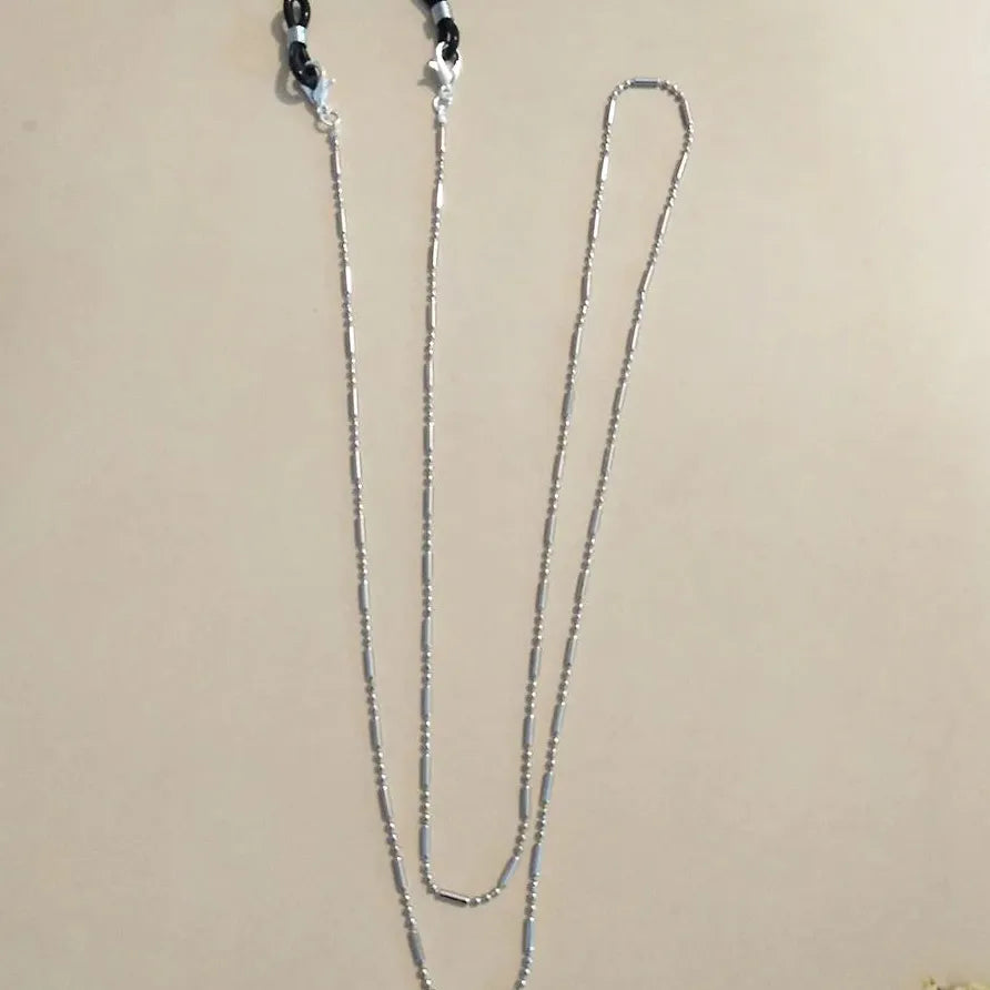 Fashion Woman Zinc Alloy Cylinder Bead Sunglasses Chain Eyeglasses Holder