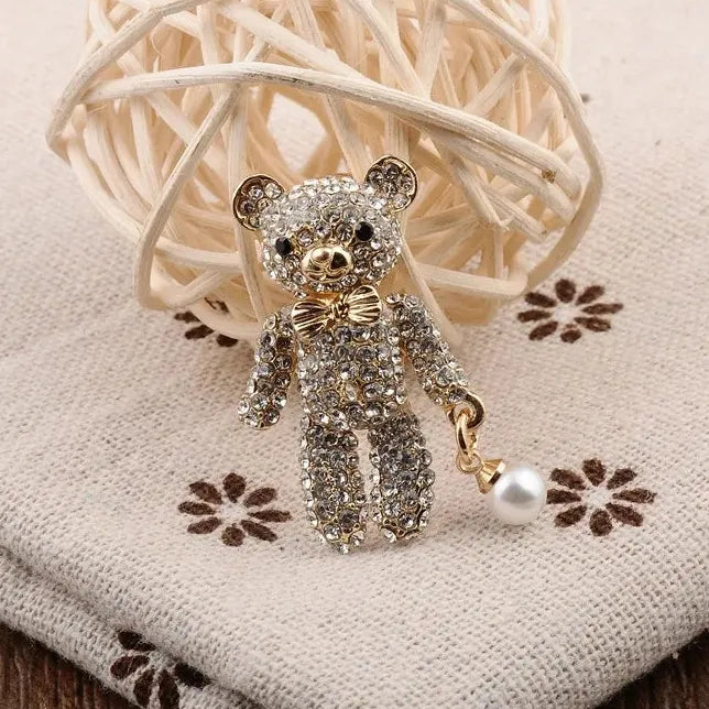 Classic Bear Brooch Animal Design Unisex Jewelry Gift