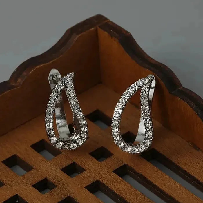 Teardrop Cubic Zirconia Earrings for Women Elegant Fashion Jewelry Accessories