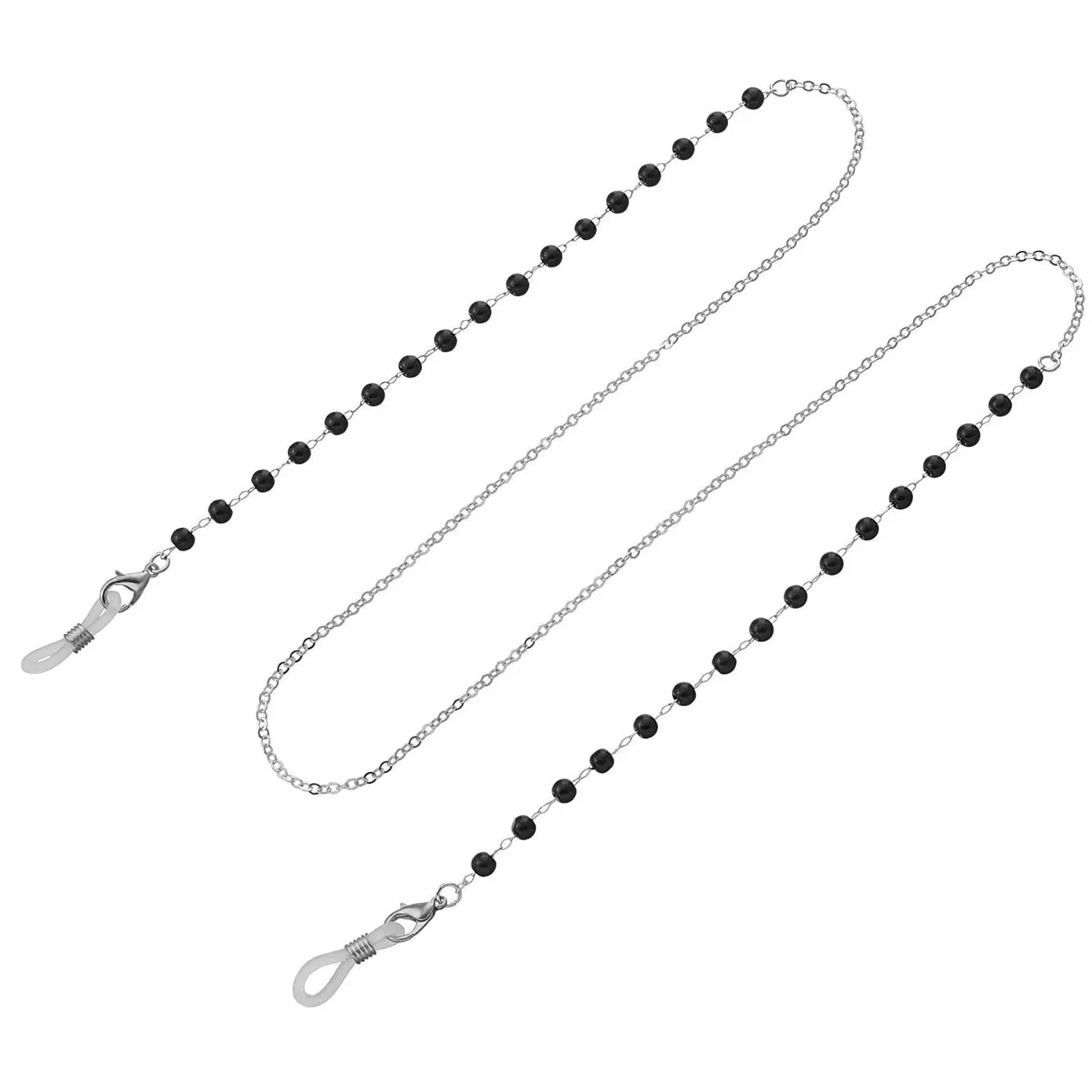 Fashion Woman Zinc Alloy Cylinder Bead Sunglasses Chain Eyeglasses Holder