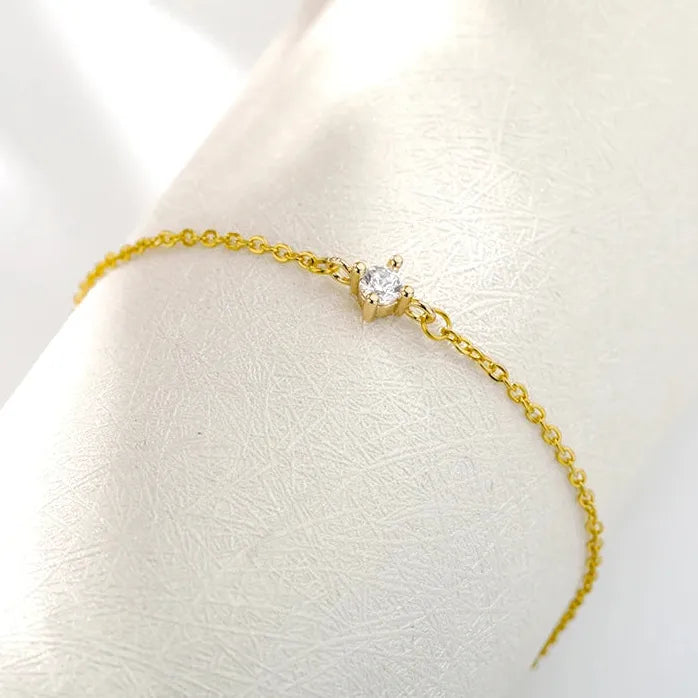 Shining Zircon Stainless Steel Circle Bead Bracelet for Women Men Gift 2026