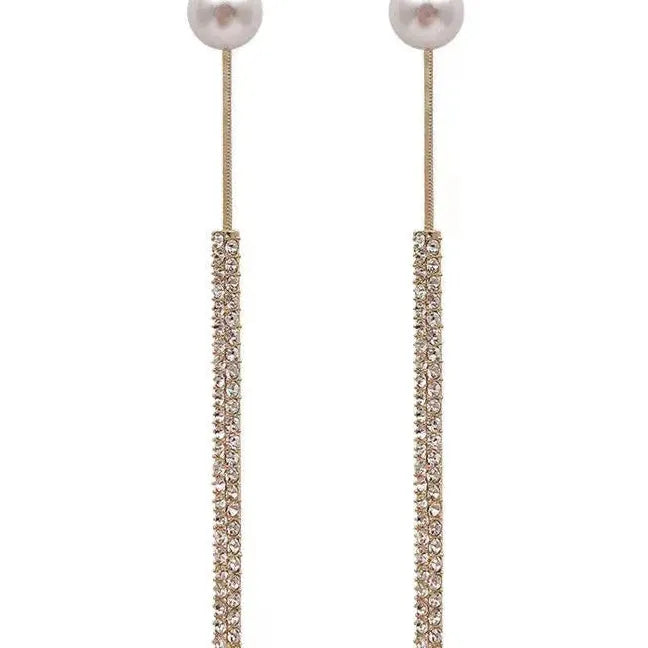 Stainless Steel Round Ball Tassel Dangle Earrings for Women Elegant Jewelry Gift