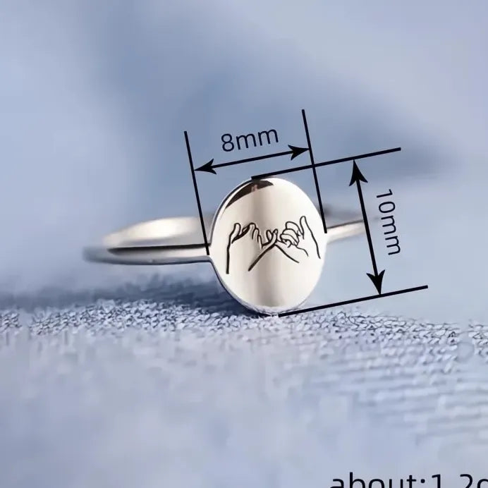 Promise Lady Oval Wedding Band Ring for Party Birthday Fashion Jewelry Trend