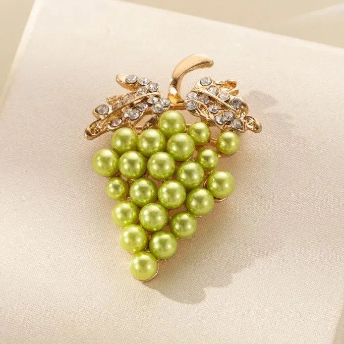 Classic Luxury Grape Fruit Brooch Jewelry Gift for Men and Women