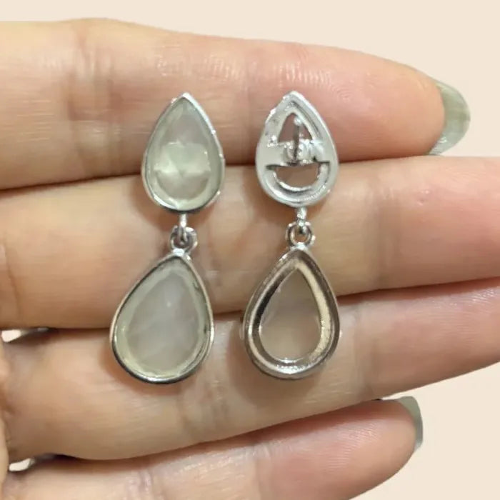 Women's Fashion Water Drop Earrings Crystal Tear Drop Pendant Jewelry