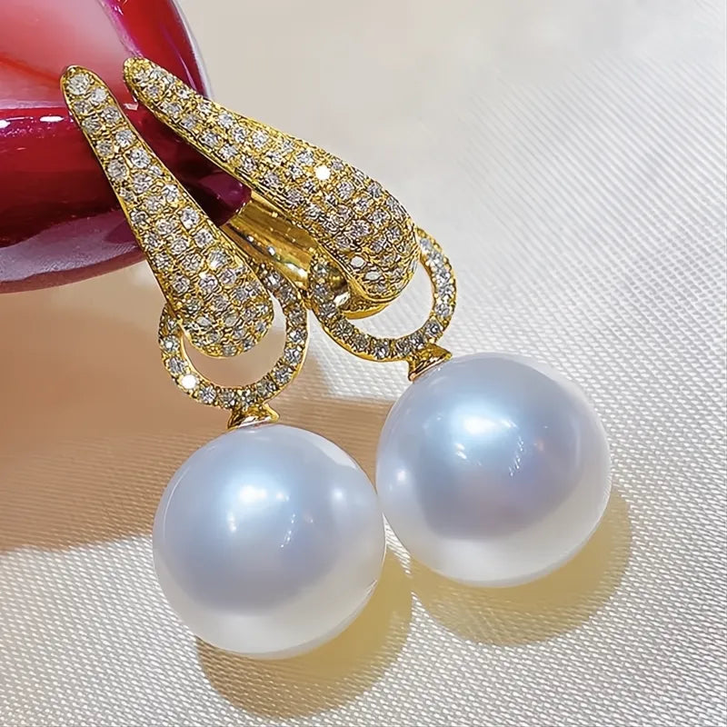 Silver Color Cross Hoop Earrings for Women Cubic Zirconia Crystal Fashion Jewelry Trends