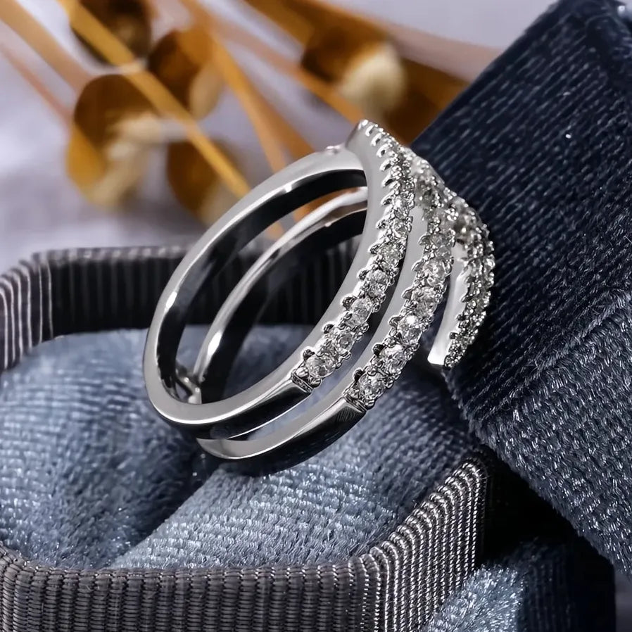 Fashion Surround Shaped Crystal CZ Bridal Wedding Party Rings for Women