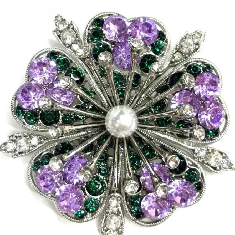 Luxury Floral Brooch for Men & Women Wedding Party Gift Accessory