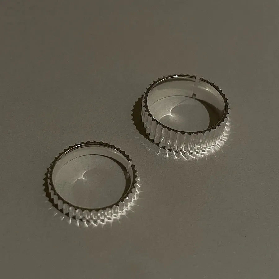 Stainless Steel Gear Ring for Women Couples Trendy Luxury Open Band Jewelry