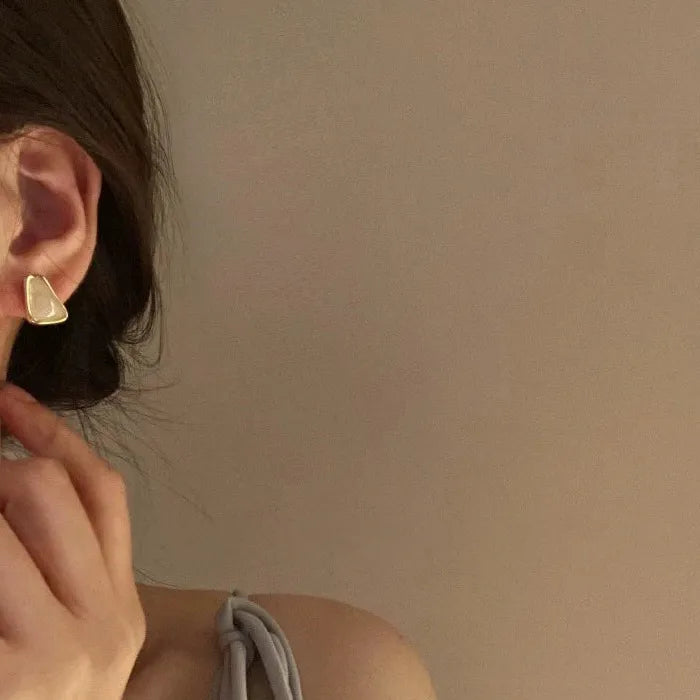 Asymmetric Water Drop Zinc Alloy Geometric Stud Earrings for Women Gift