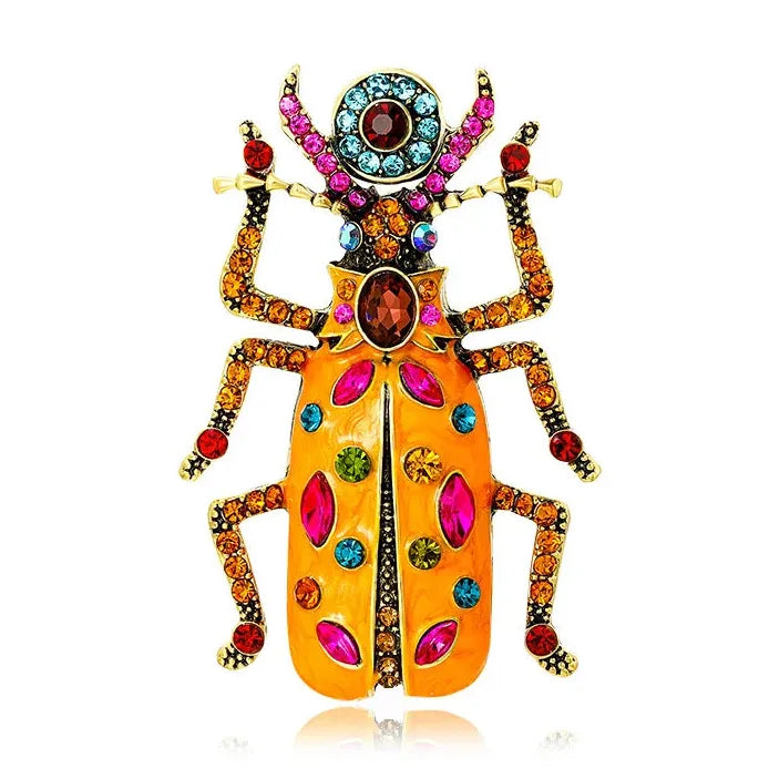 Luxury Insect Brooches Cicada Beetle Bee Mantis Pin for Women