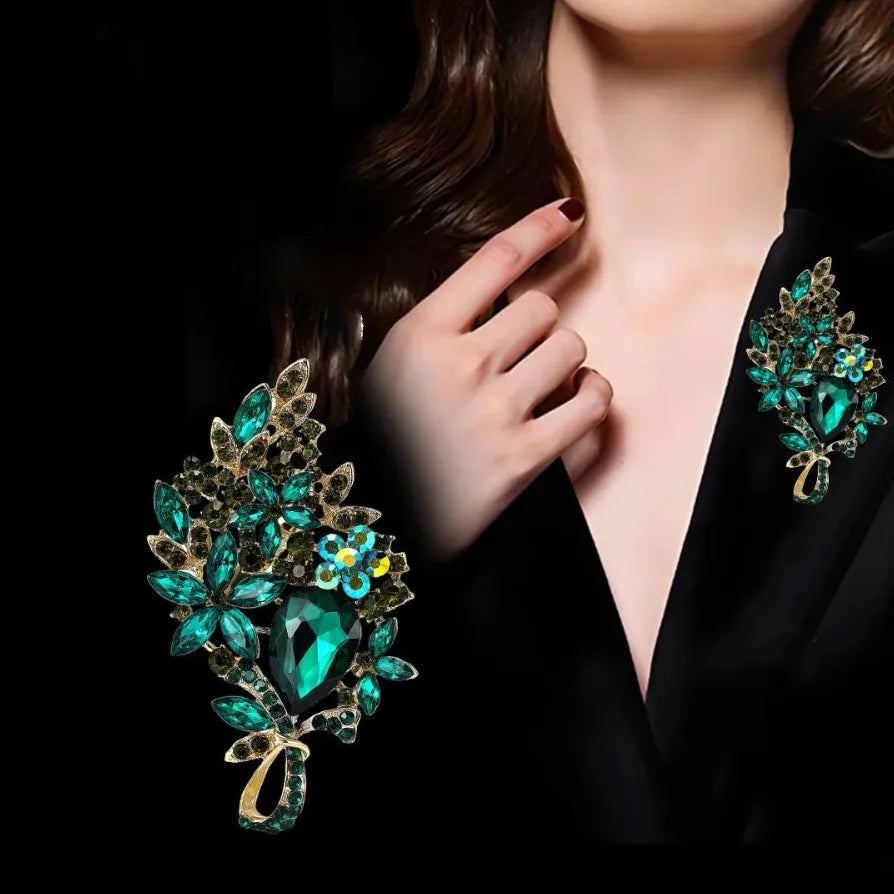 Luxury Floral Classic Brooch Wedding Gift for Men and Women