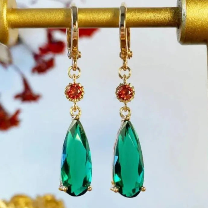 Elegant Zinc Alloy Earrings Women Hayao Miyazaki Howl's Moving Castle Red Beads Gift
