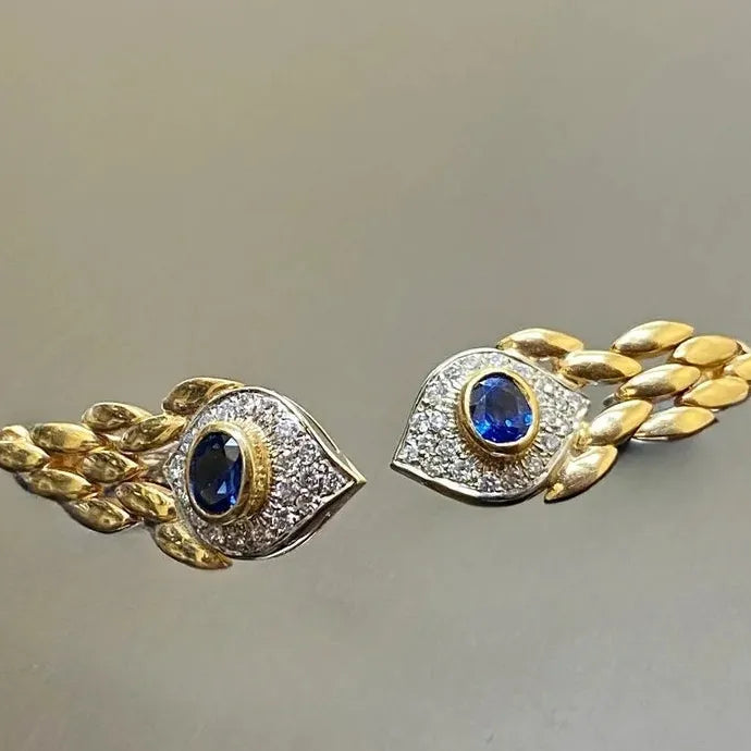 Golden Greek Eye Devil's Eye Pendant Drop Earrings Zinc Alloy Women's Jewelry