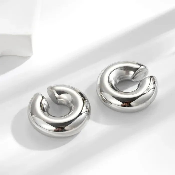2026 New C Shaped Punk Zinc Alloy Ear Cuff Clip Earrings Women Y2K