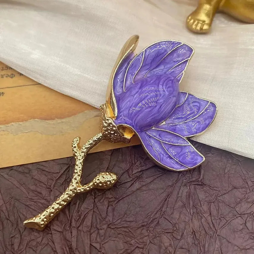 Classic Tulip Flower Brooch Wedding Gift for Men and Women
