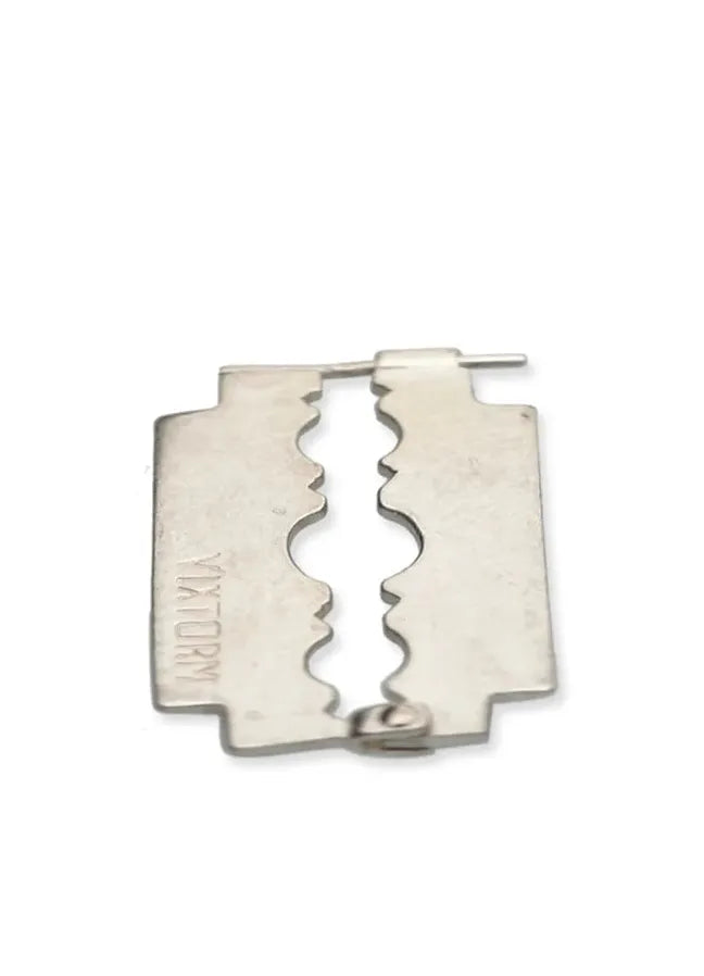 Copper Skeleton Razor Blade Stud Earrings Cyberpunk Unisex Jewelry Gift