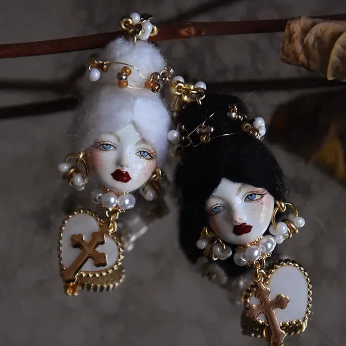 Baroque Neo-Gothic Copper Drop Earrings for Women Party Gifts Stylish