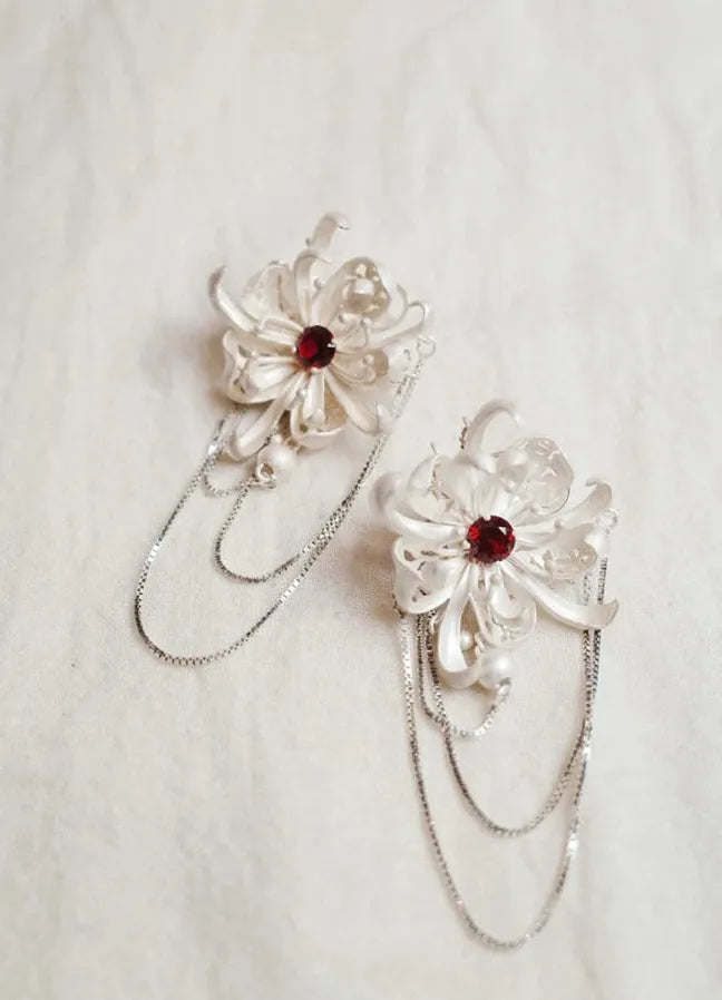 Vintage Plant-Shaped Copper Stud Earrings for Women Jewelry Gifts Party