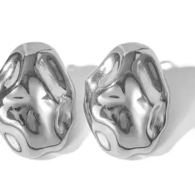 Irregular Geometric Stainless Steel Earrings 18K Gold Plated Tarnish Free