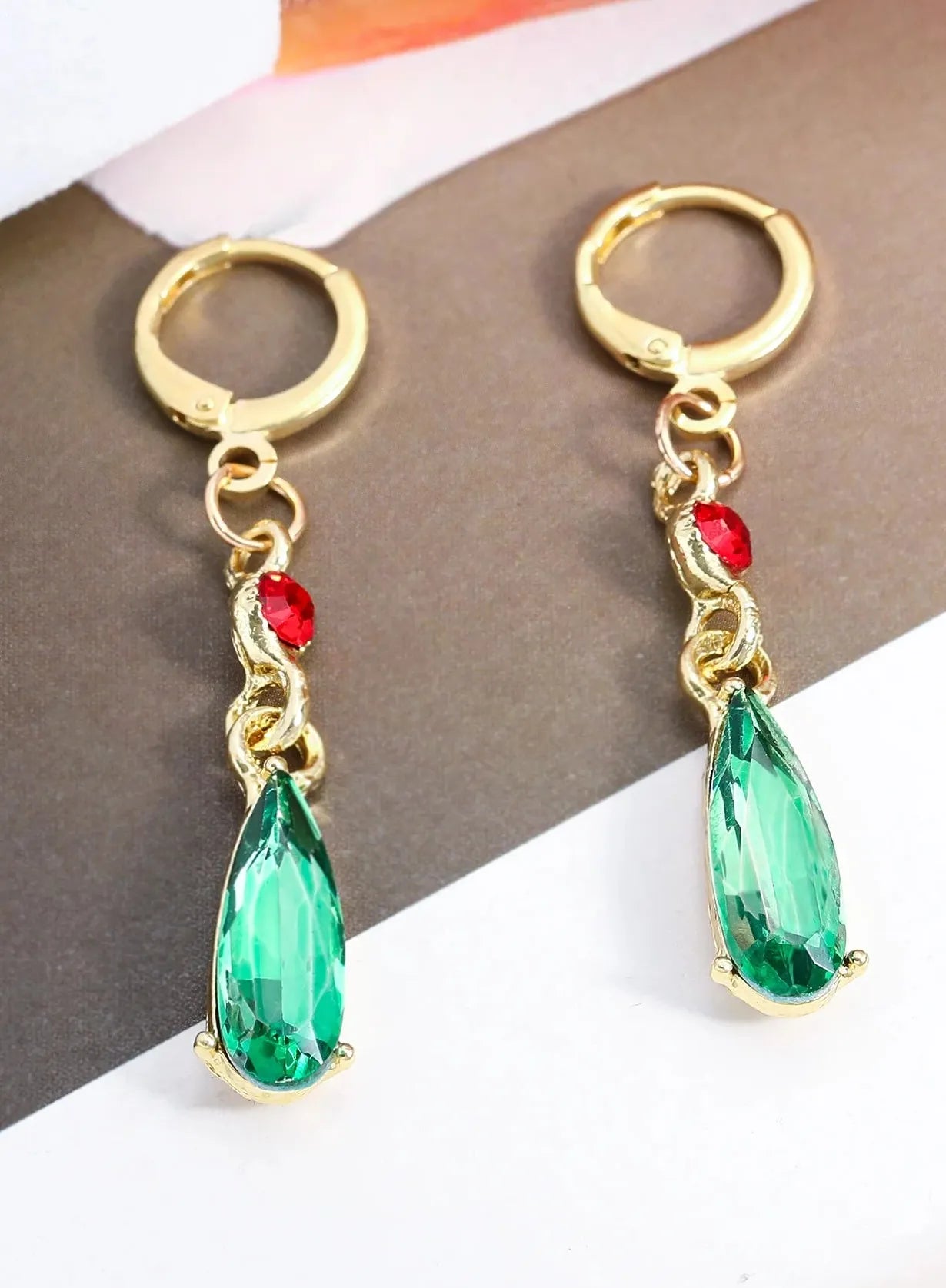 Elegant Zinc Alloy Earrings Women Hayao Miyazaki Howl's Moving Castle Red Beads Gift
