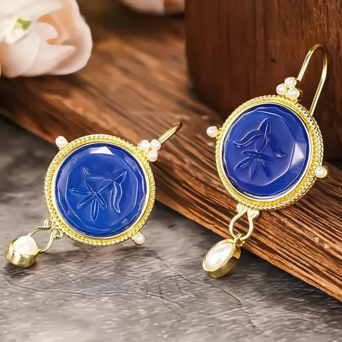 Gold Imitation Pearl Drop Earrings Women’s Trendy Geometric Wedding Jewelry