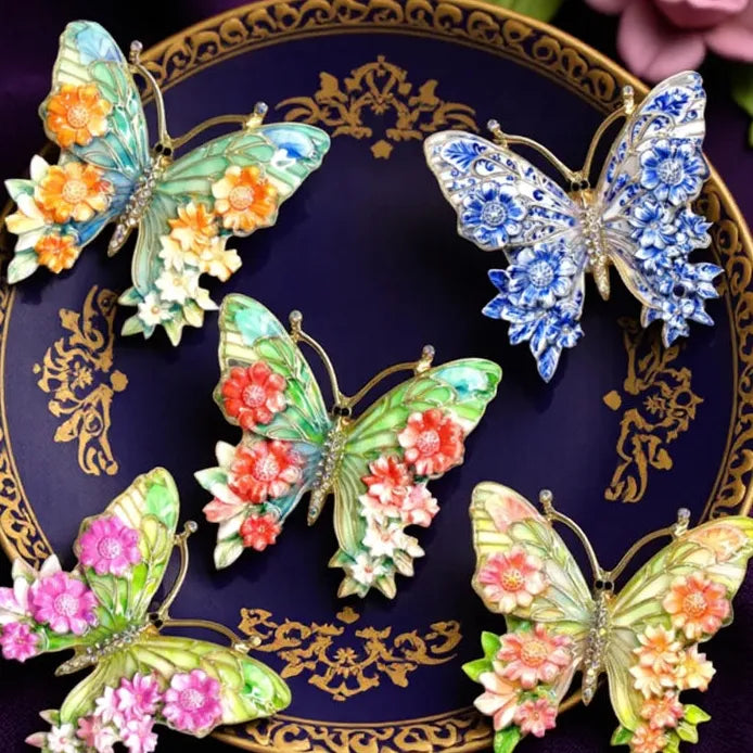 Luxury Colorful Butterfly Brooch for Men and Women Classic Style
