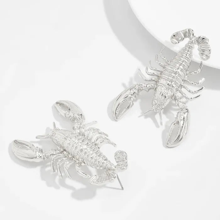Geometric Lobster Crab Drop Earrings for Women Zinc Alloy Jewelry Gift