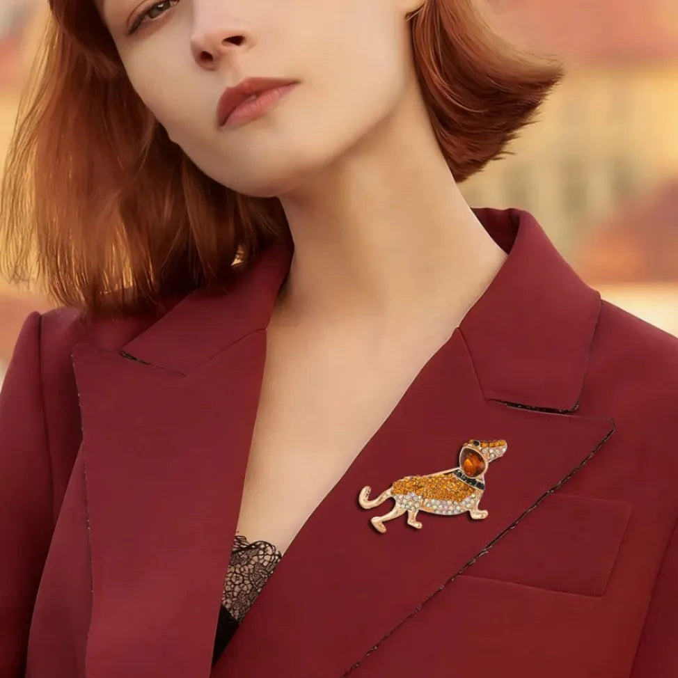 Luxury Classic Puppy Brooch Gift for Men and Women