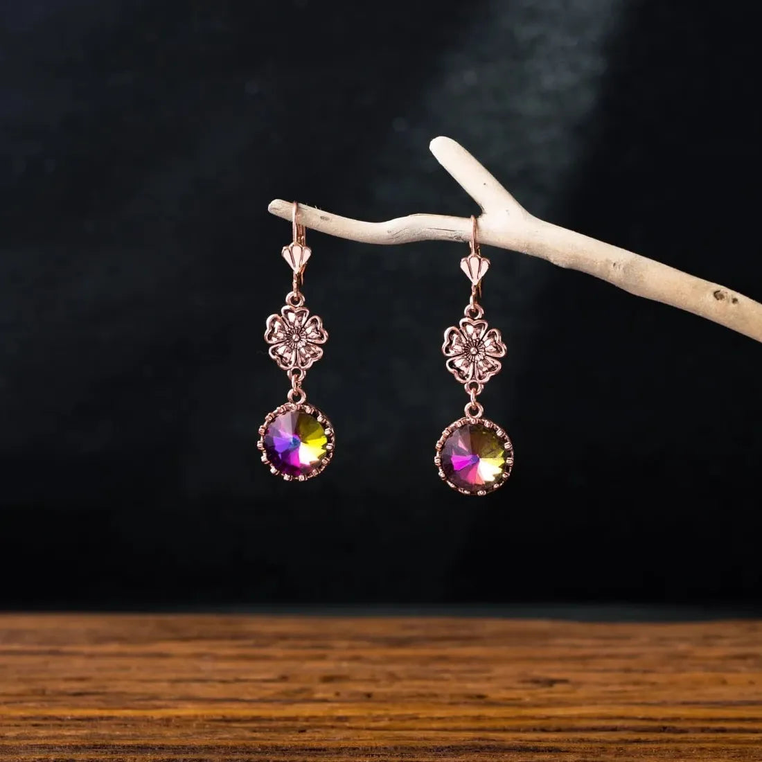 Vintage Star Moon Drop Earrings for Women Zinc Alloy Victorian Style Jewelry